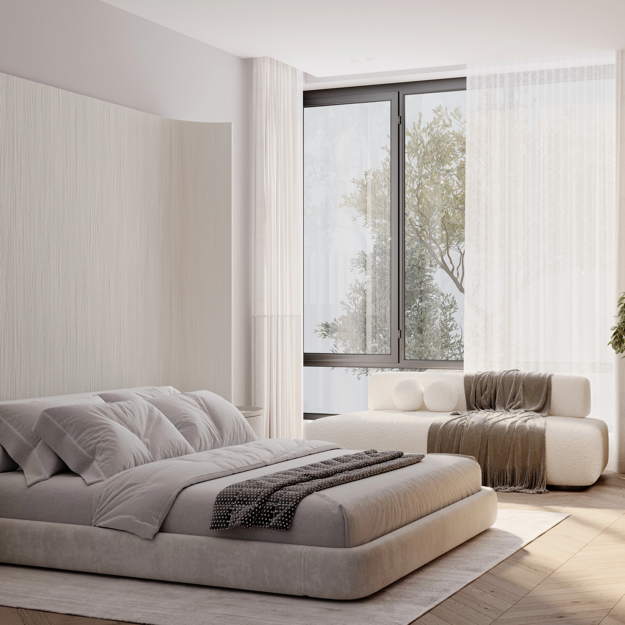 Тёплый Contemporary — интерьер, ракурс 6